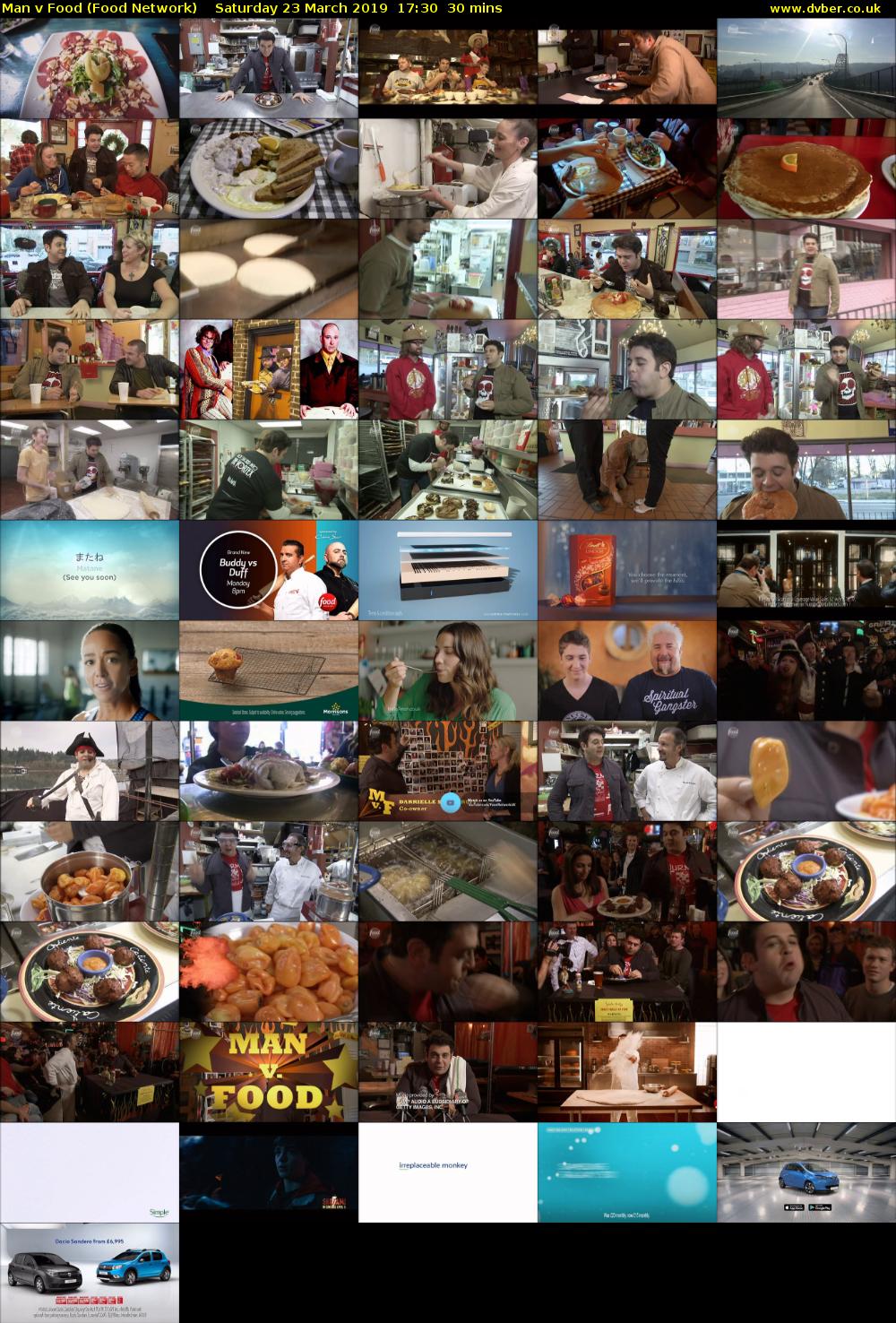Man v Food (Food Network) Saturday 23 March 2019 17:30 - 18:00
