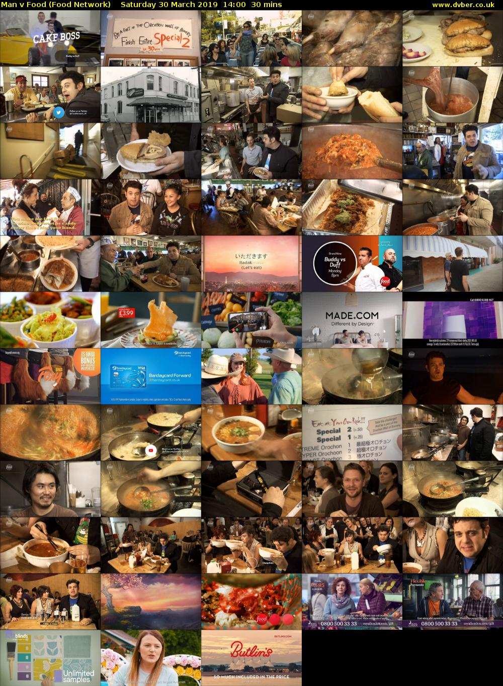 Man v Food (Food Network) Saturday 30 March 2019 14:00 - 14:30