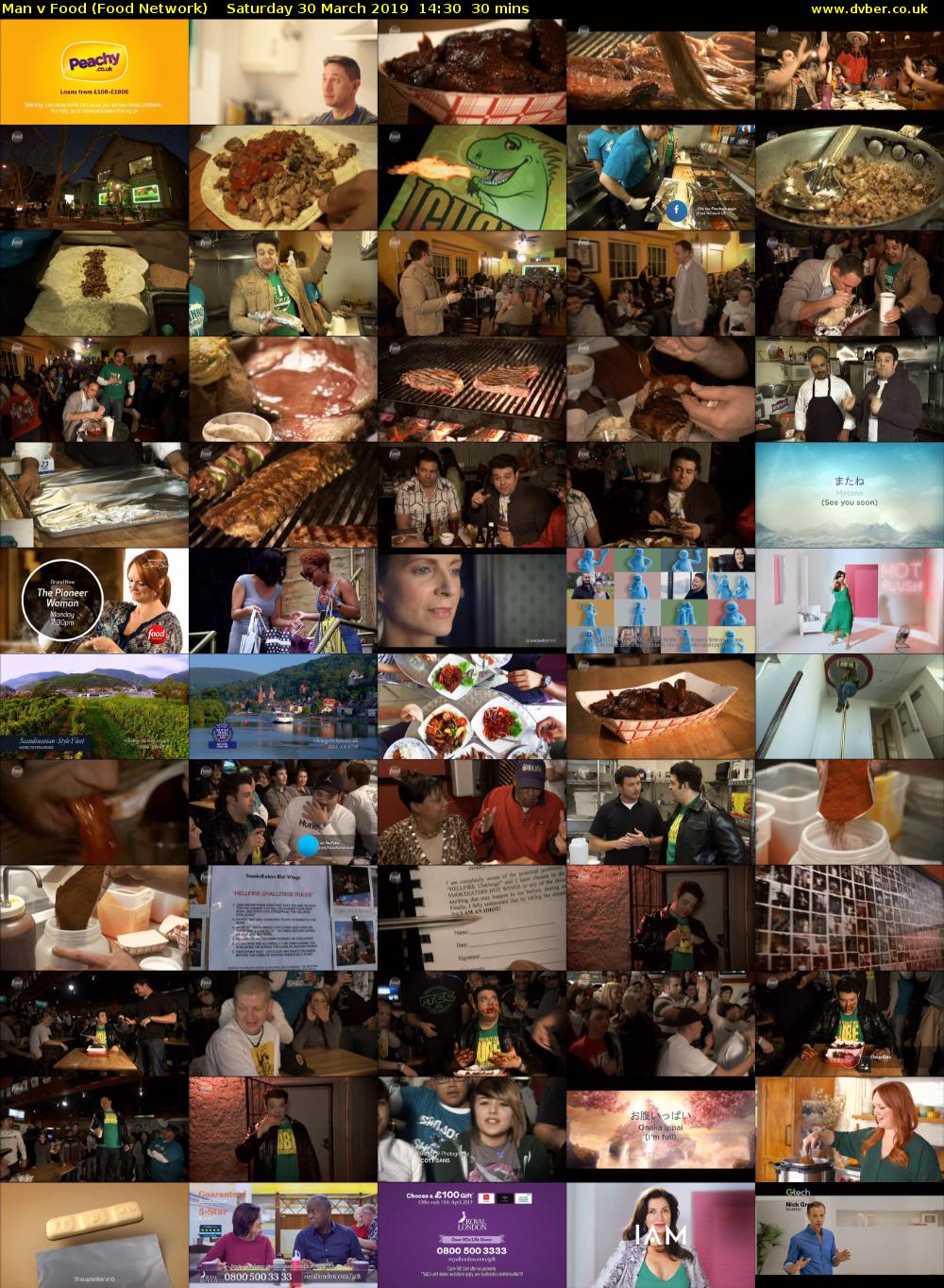 Man v Food (Food Network) Saturday 30 March 2019 14:30 - 15:00