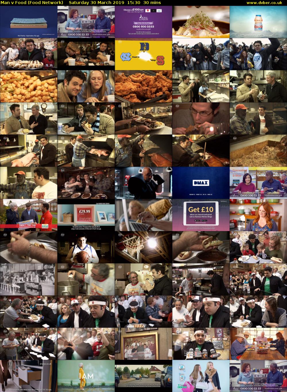Man v Food (Food Network) Saturday 30 March 2019 15:30 - 16:00