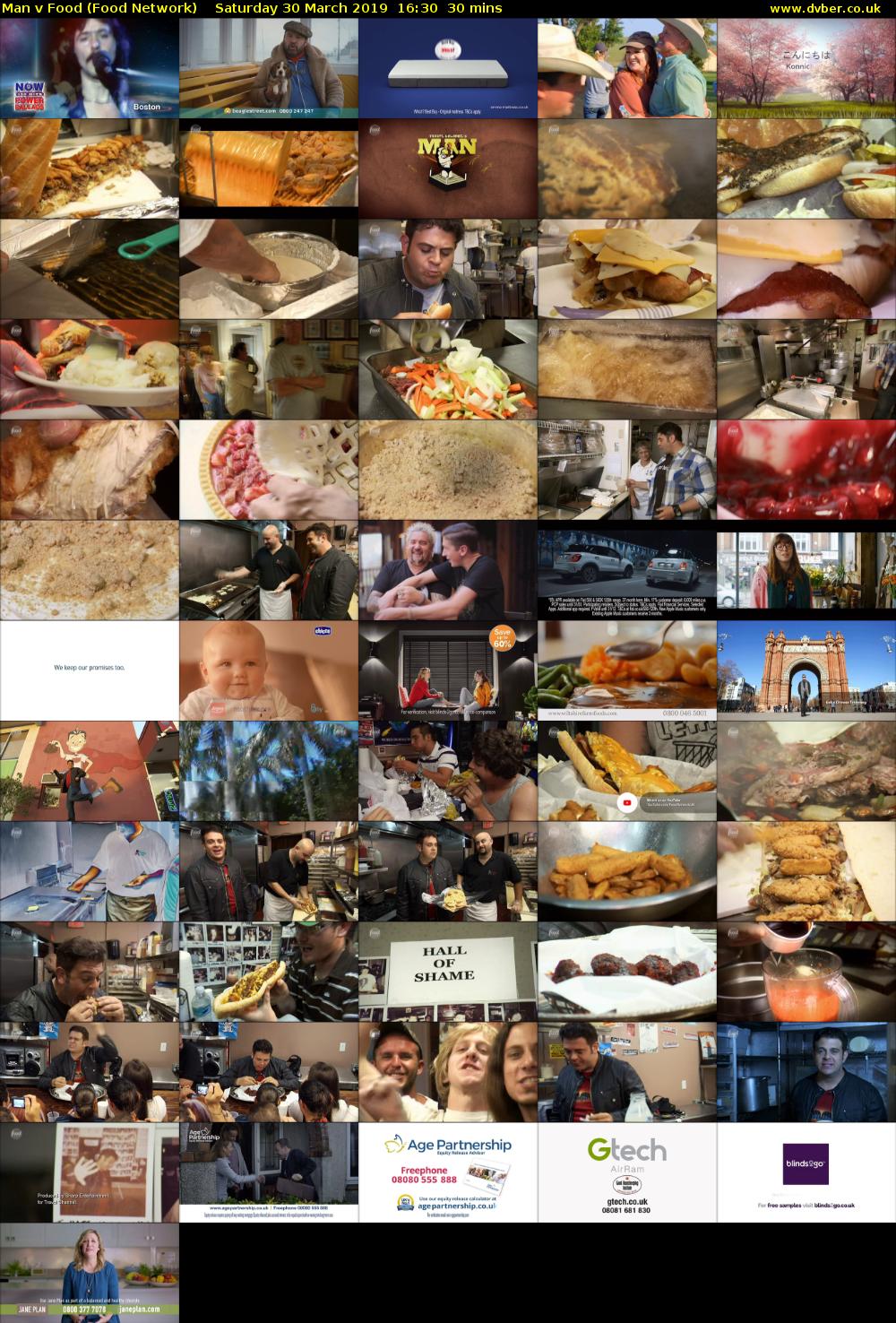 Man v Food (Food Network) Saturday 30 March 2019 16:30 - 17:00
