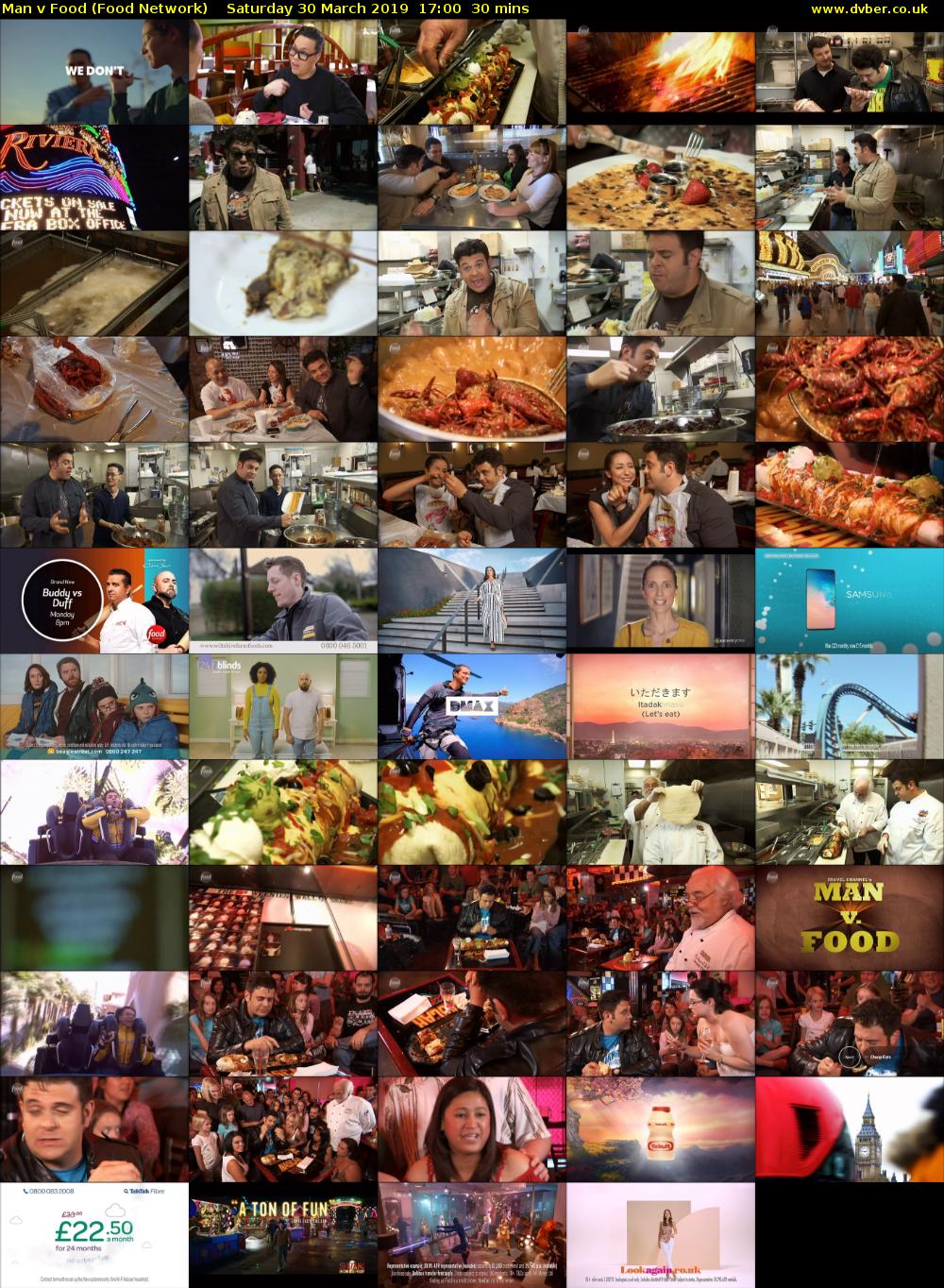Man v Food (Food Network) Saturday 30 March 2019 17:00 - 17:30