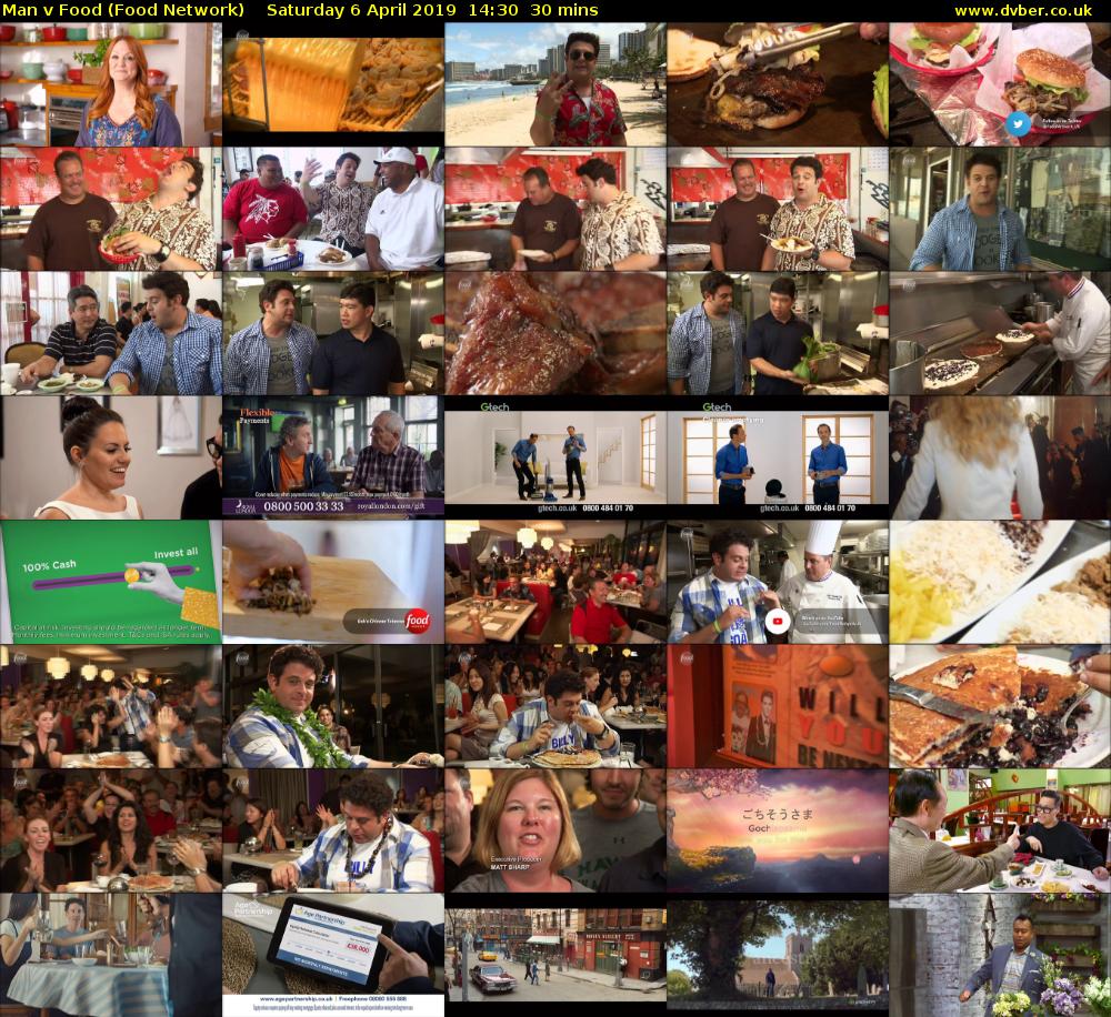 Man v Food (Food Network) Saturday 6 April 2019 14:30 - 15:00