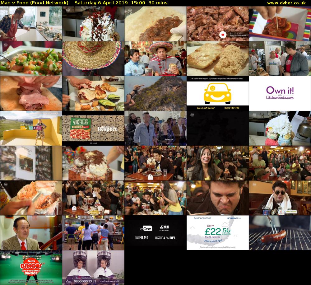 Man v Food (Food Network) Saturday 6 April 2019 15:00 - 15:30