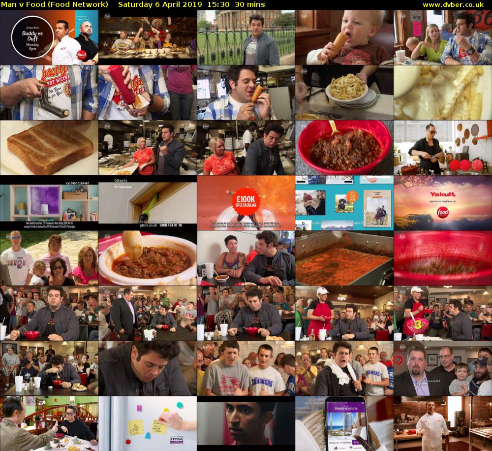 Man v Food (Food Network) Saturday 6 April 2019 15:30 - 16:00