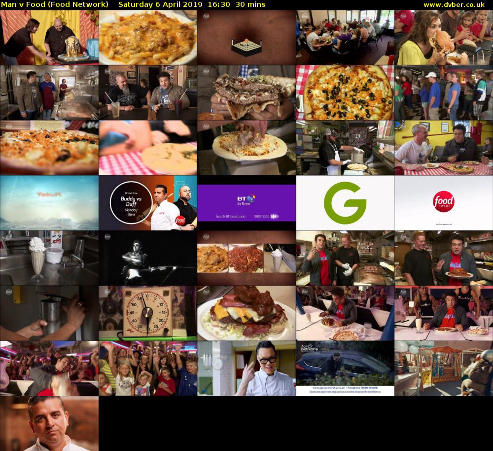 Man v Food (Food Network) Saturday 6 April 2019 16:30 - 17:00