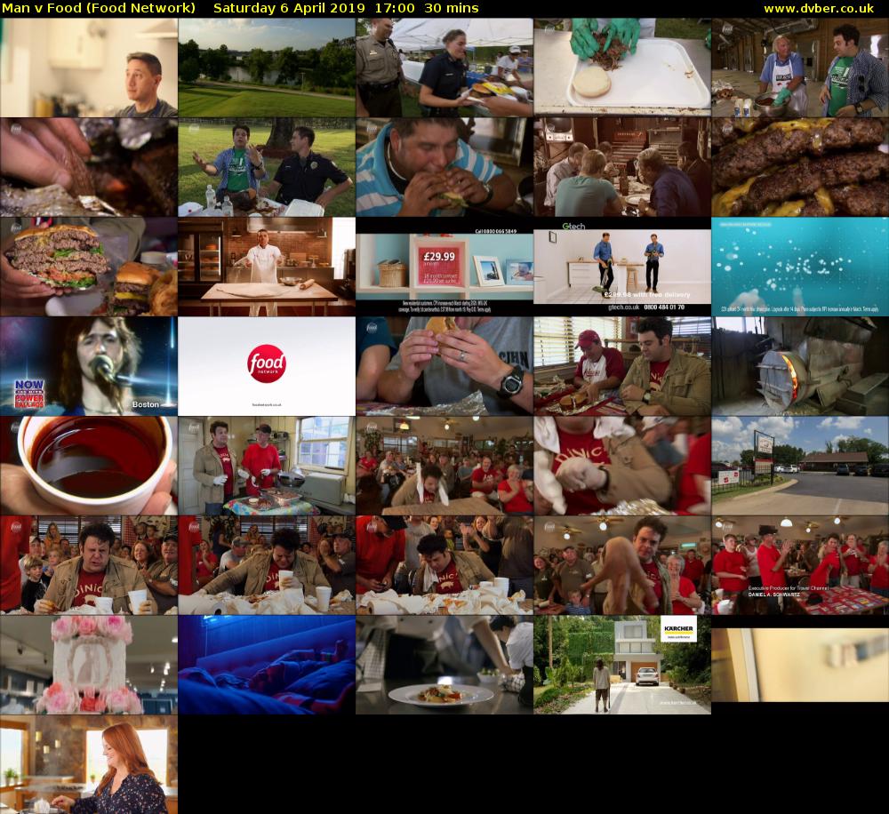 Man v Food (Food Network) Saturday 6 April 2019 17:00 - 17:30