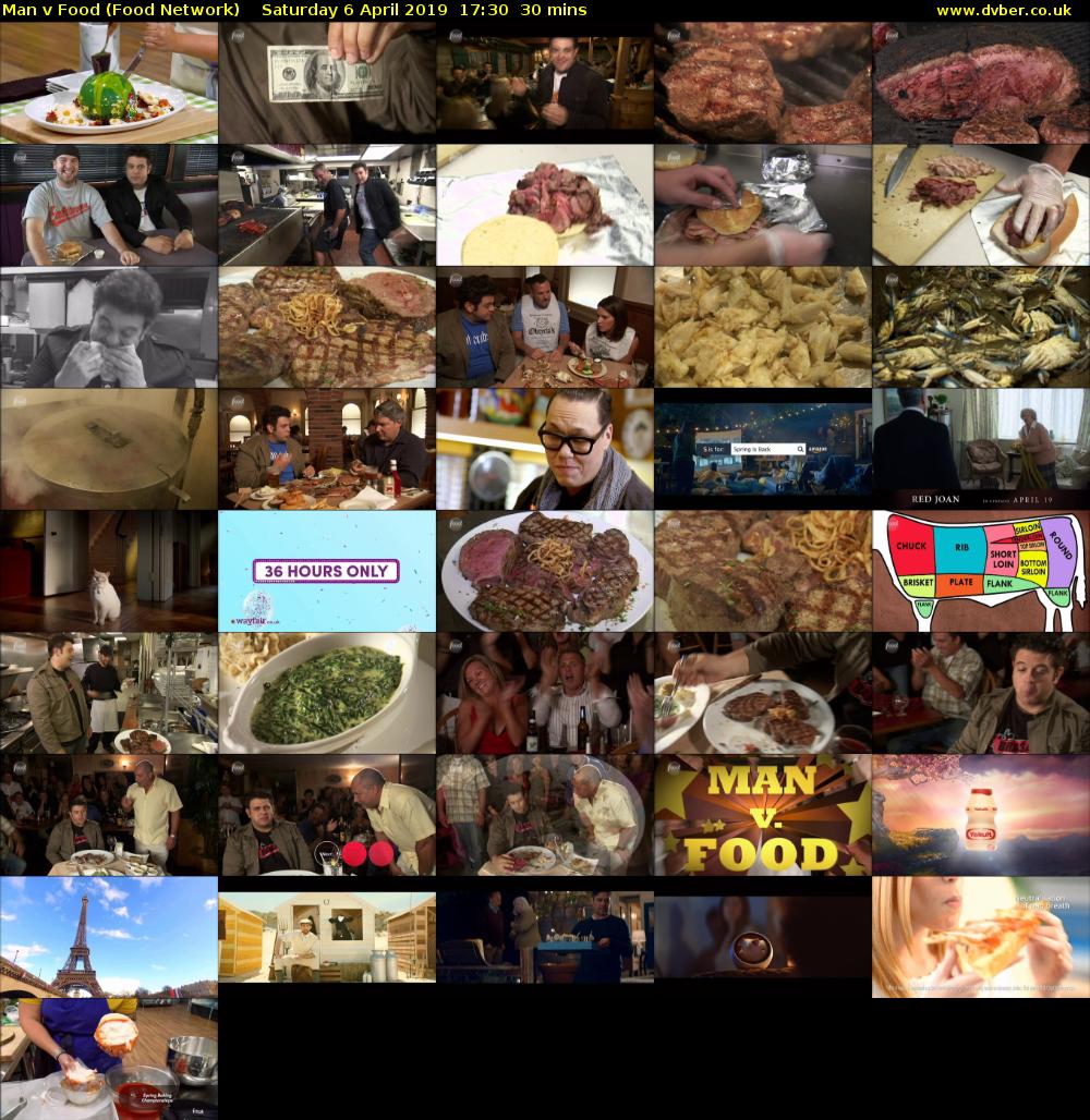 Man v Food (Food Network) Saturday 6 April 2019 17:30 - 18:00