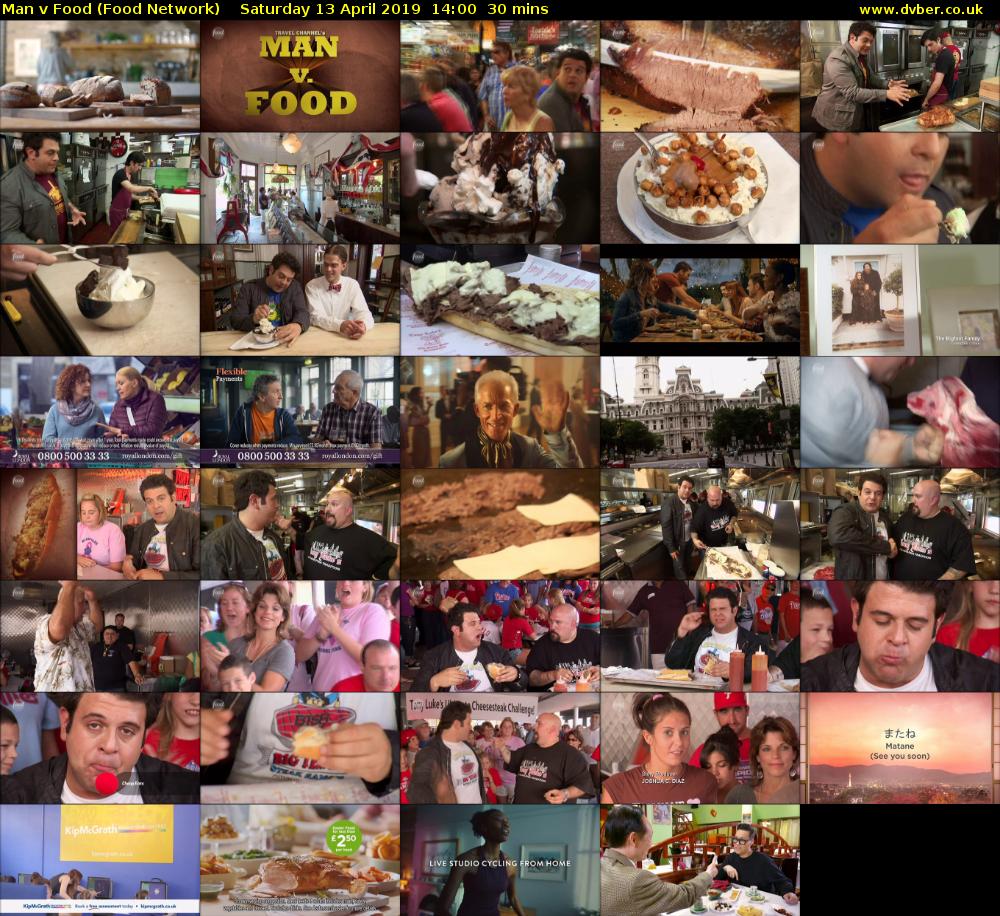 Man v Food (Food Network) Saturday 13 April 2019 14:00 - 14:30