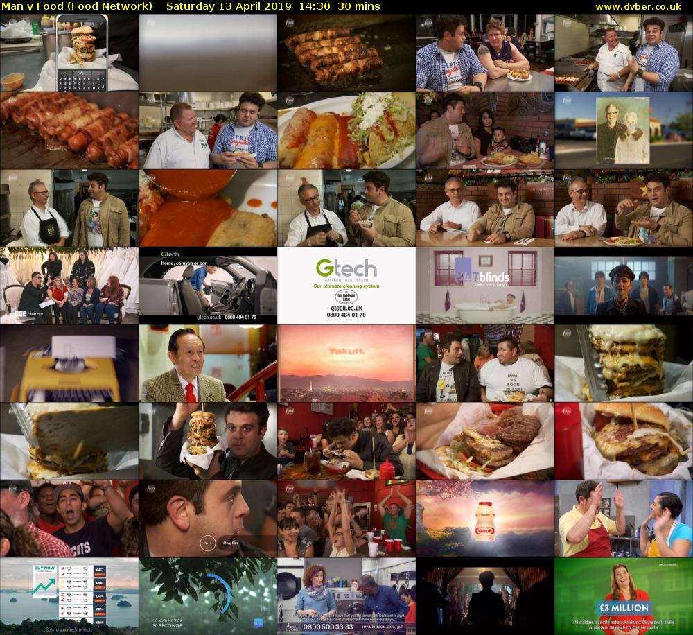 Man v Food (Food Network) Saturday 13 April 2019 14:30 - 15:00
