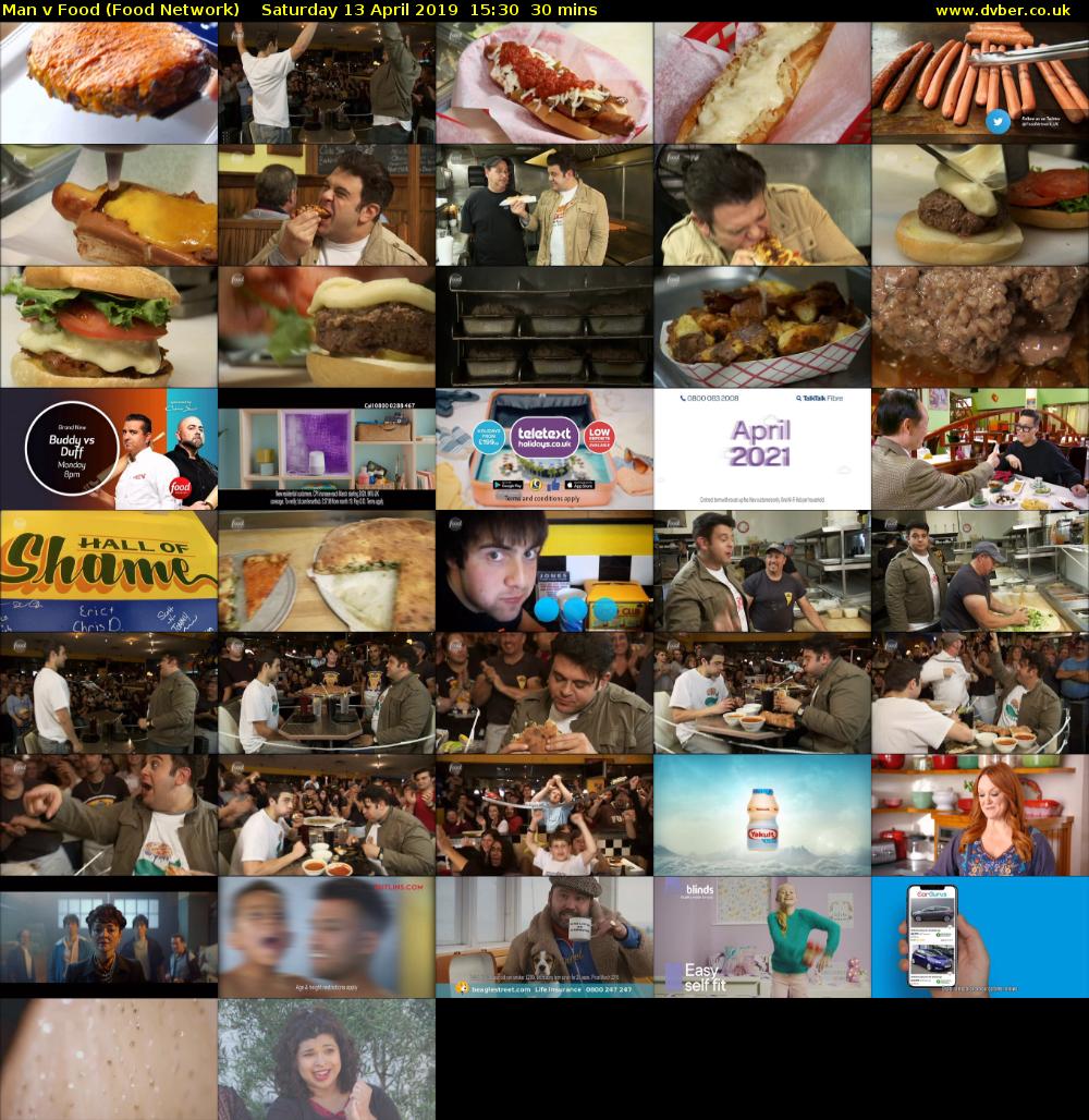 Man v Food (Food Network) Saturday 13 April 2019 15:30 - 16:00