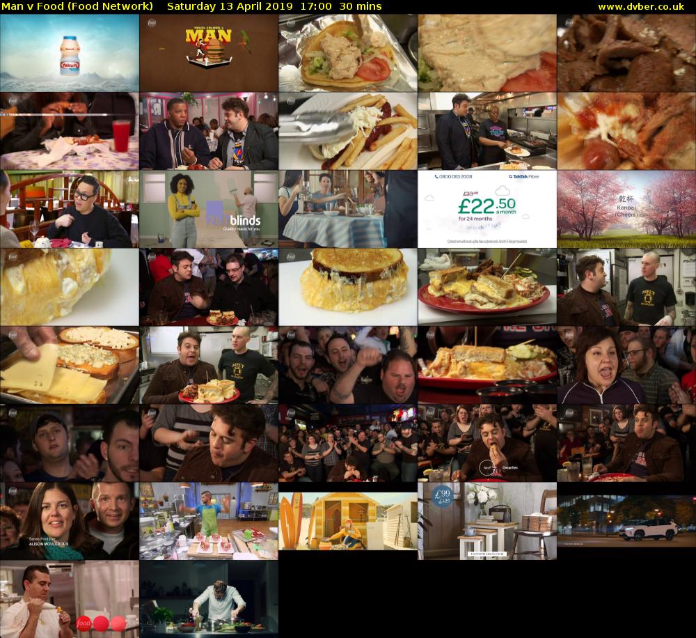 Man v Food (Food Network) Saturday 13 April 2019 17:00 - 17:30