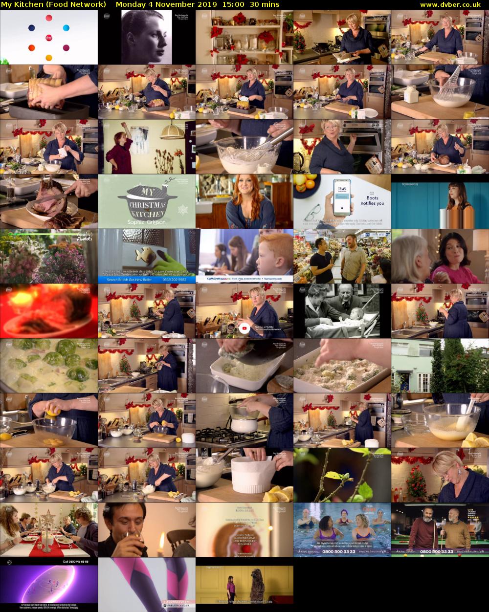 My Kitchen (Food Network) Monday 4 November 2019 15:00 - 15:30