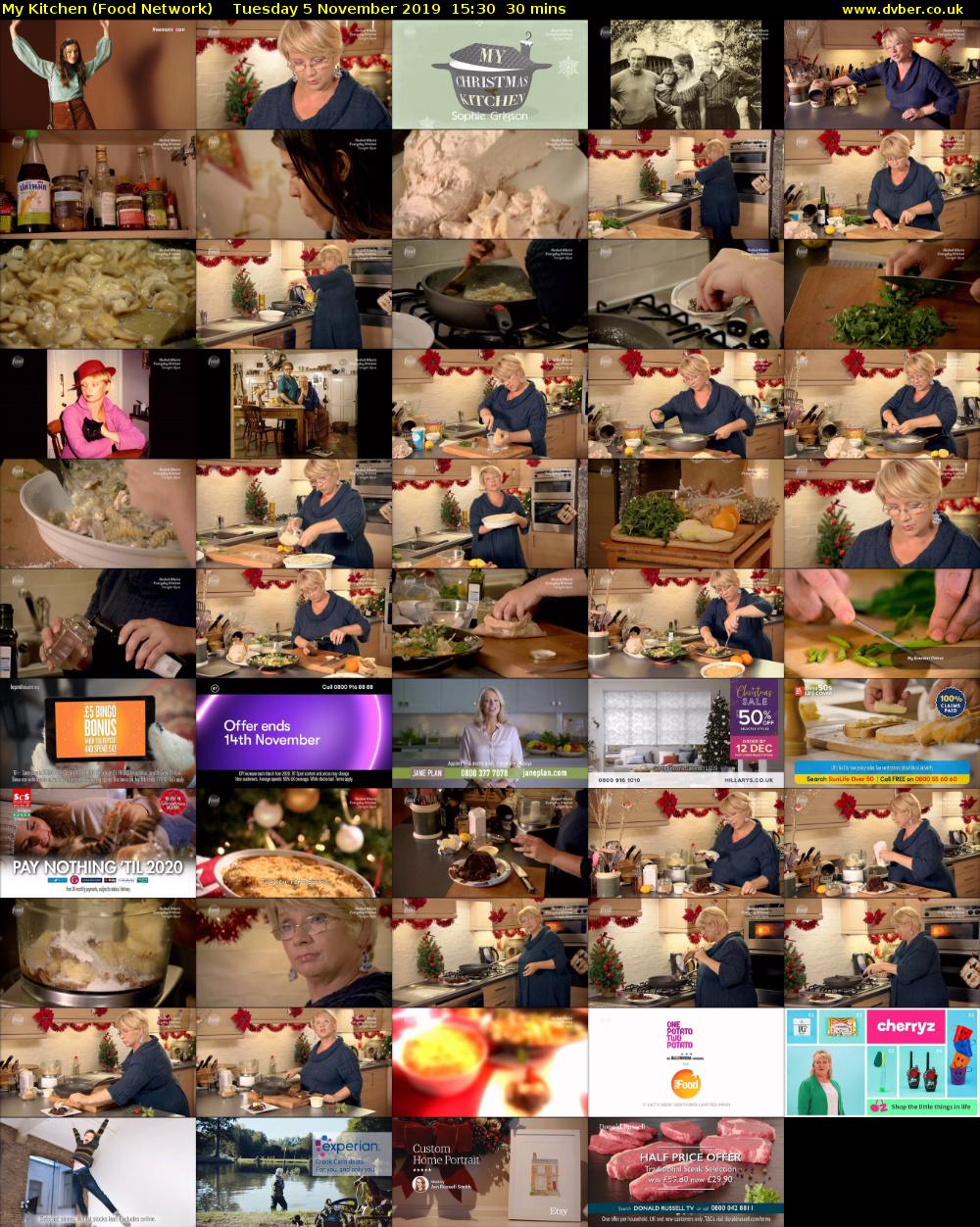 My Kitchen (Food Network) Tuesday 5 November 2019 15:30 - 16:00