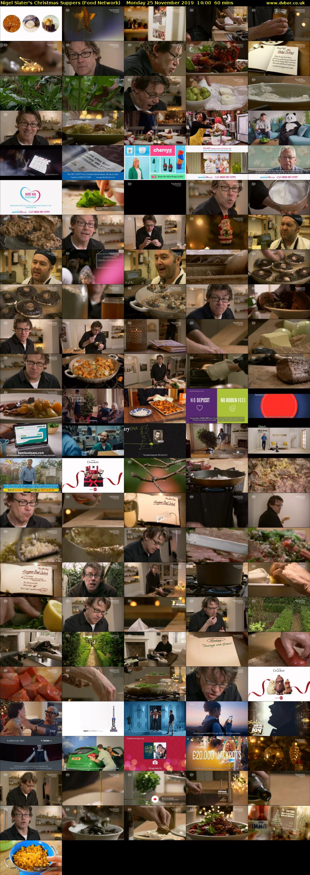 Nigel Slater's Christmas Suppers (Food Network) Monday 25 November 2019 14:00 - 15:00