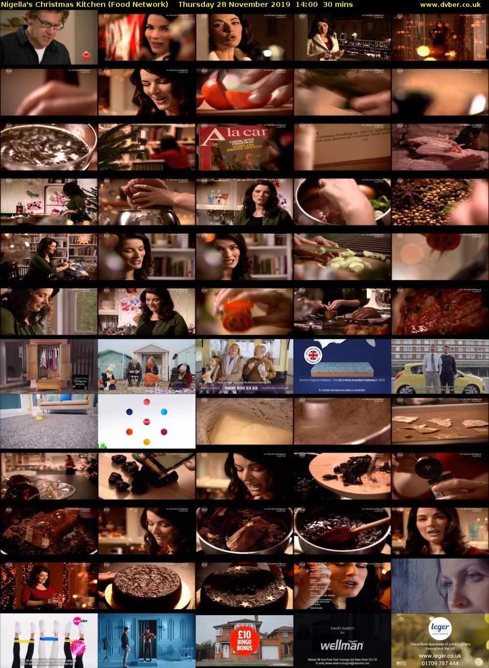Nigella's Christmas Kitchen (Food Network) Thursday 28 November 2019 14:00 - 14:30