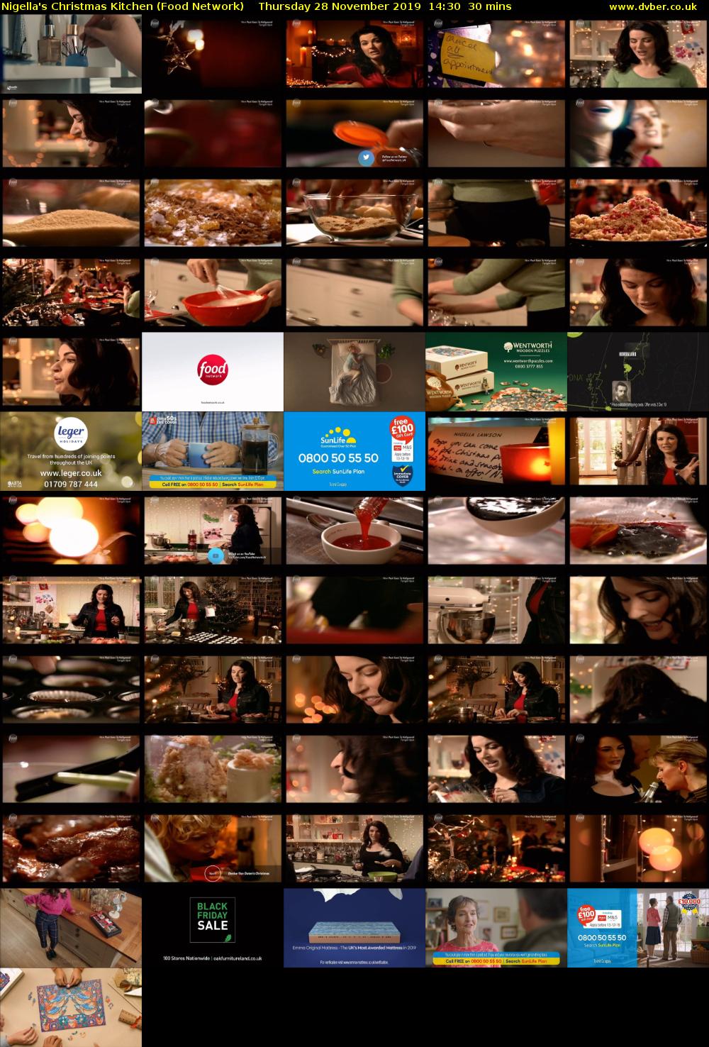 Nigella's Christmas Kitchen (Food Network) Thursday 28 November 2019 14:30 - 15:00