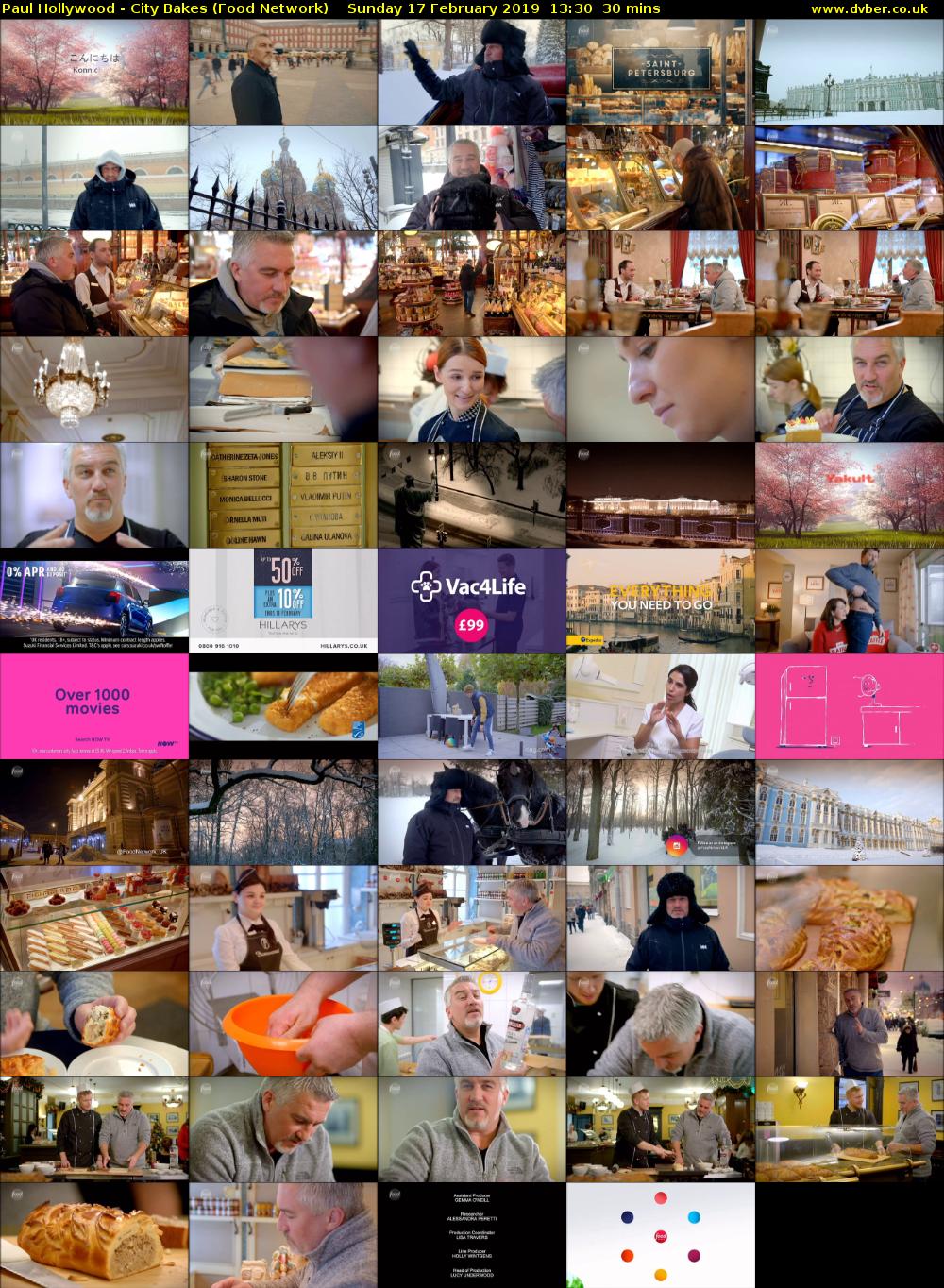 Paul Hollywood - City Bakes (Food Network) Sunday 17 February 2019 13:30 - 14:00