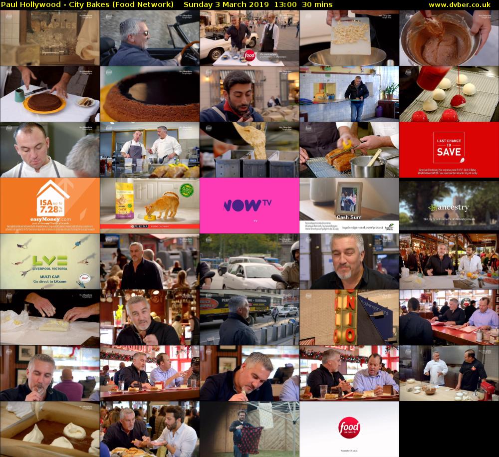 Paul Hollywood - City Bakes (Food Network) Sunday 3 March 2019 13:00 - 13:30