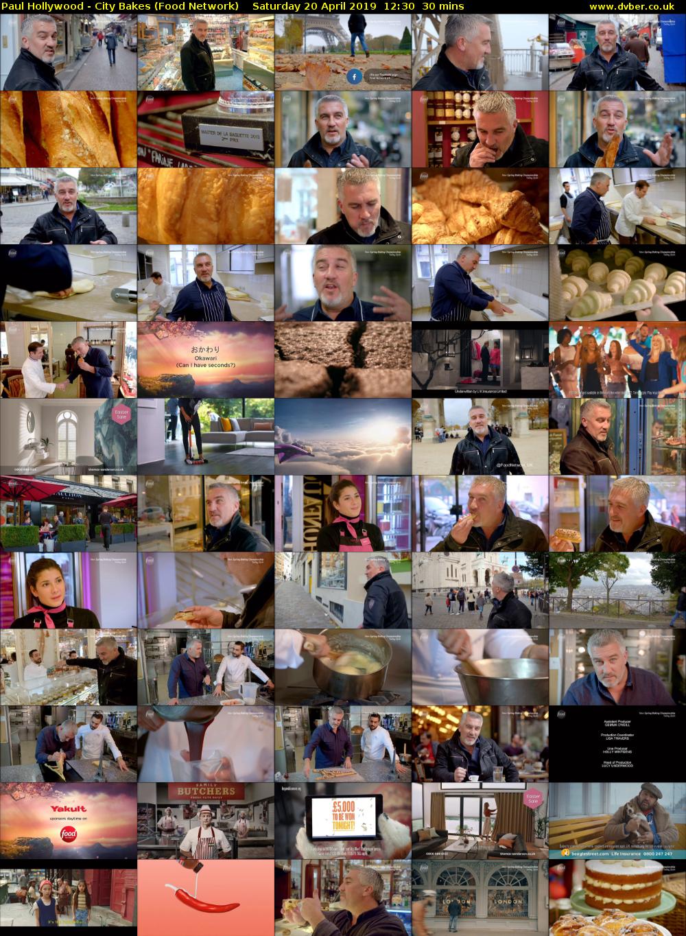 Paul Hollywood - City Bakes (Food Network) Saturday 20 April 2019 12:30 - 13:00