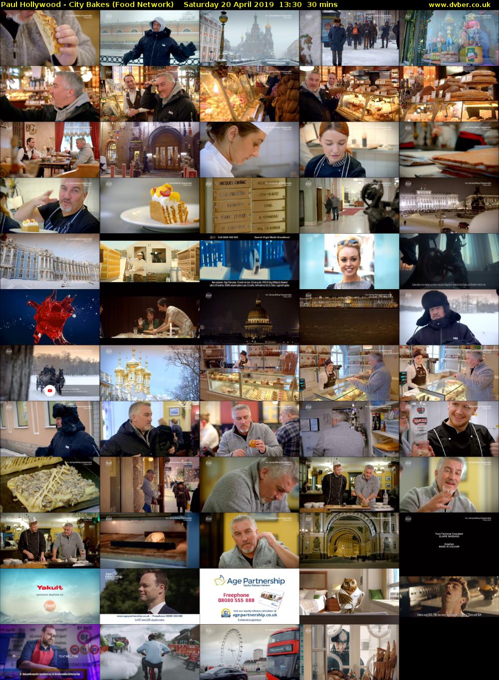 Paul Hollywood - City Bakes (Food Network) Saturday 20 April 2019 13:30 - 14:00