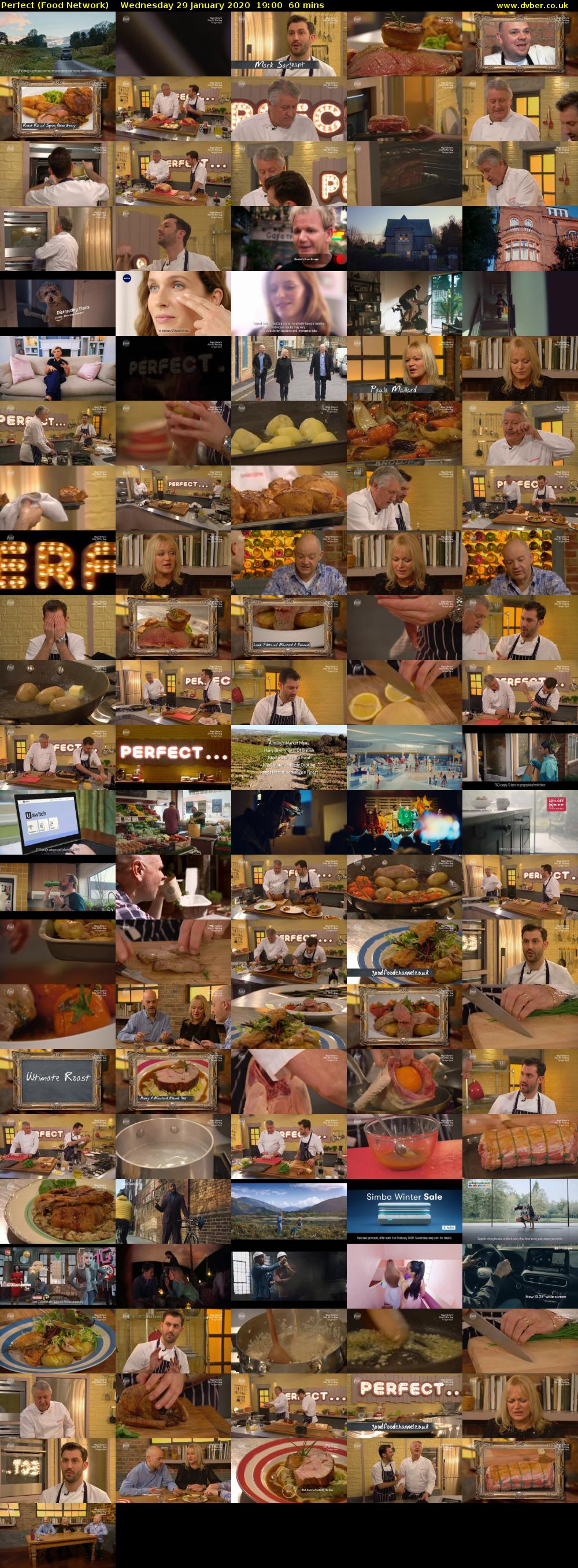 Perfect (Food Network) Wednesday 29 January 2020 19:00 - 20:00