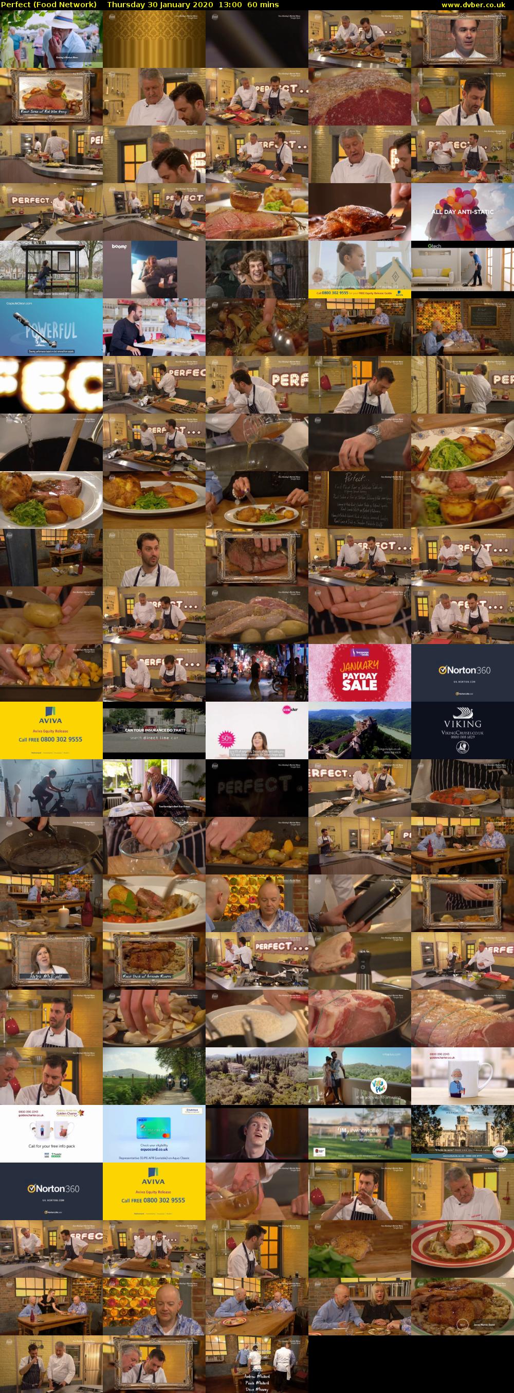 Perfect (Food Network) Thursday 30 January 2020 13:00 - 14:00