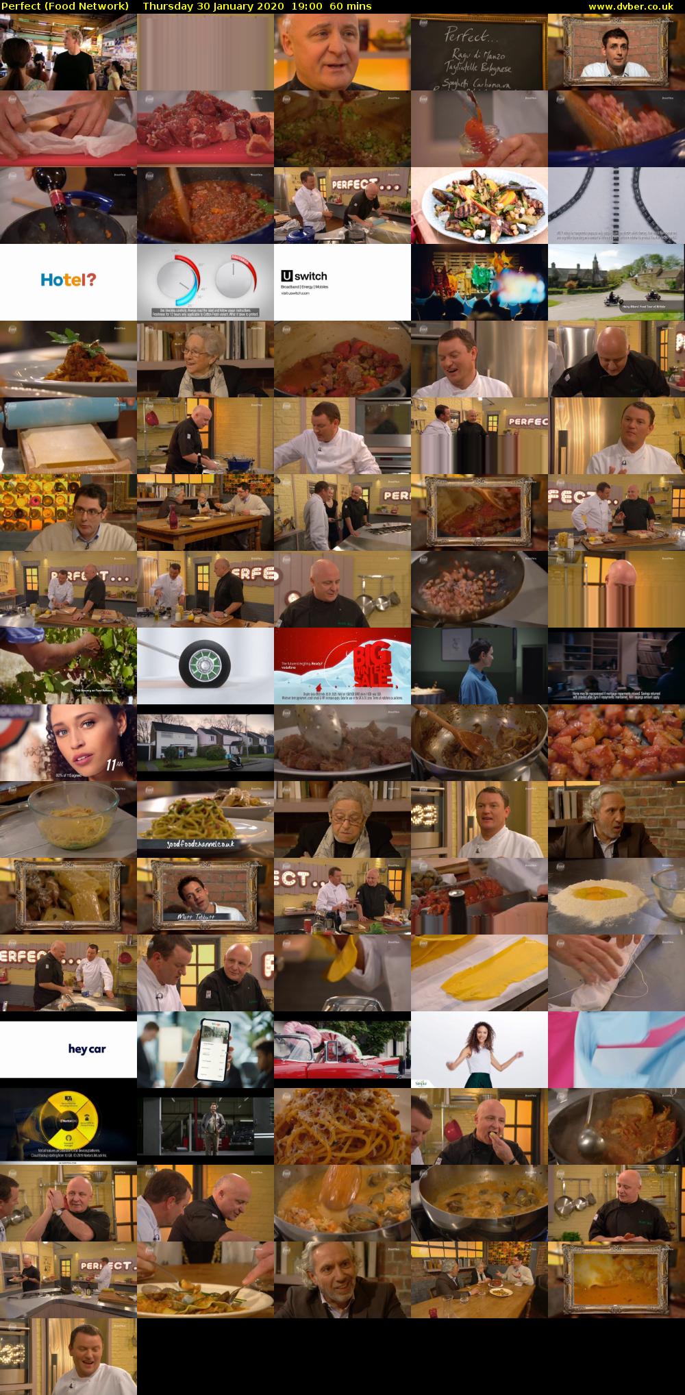 Perfect (Food Network) Thursday 30 January 2020 19:00 - 20:00