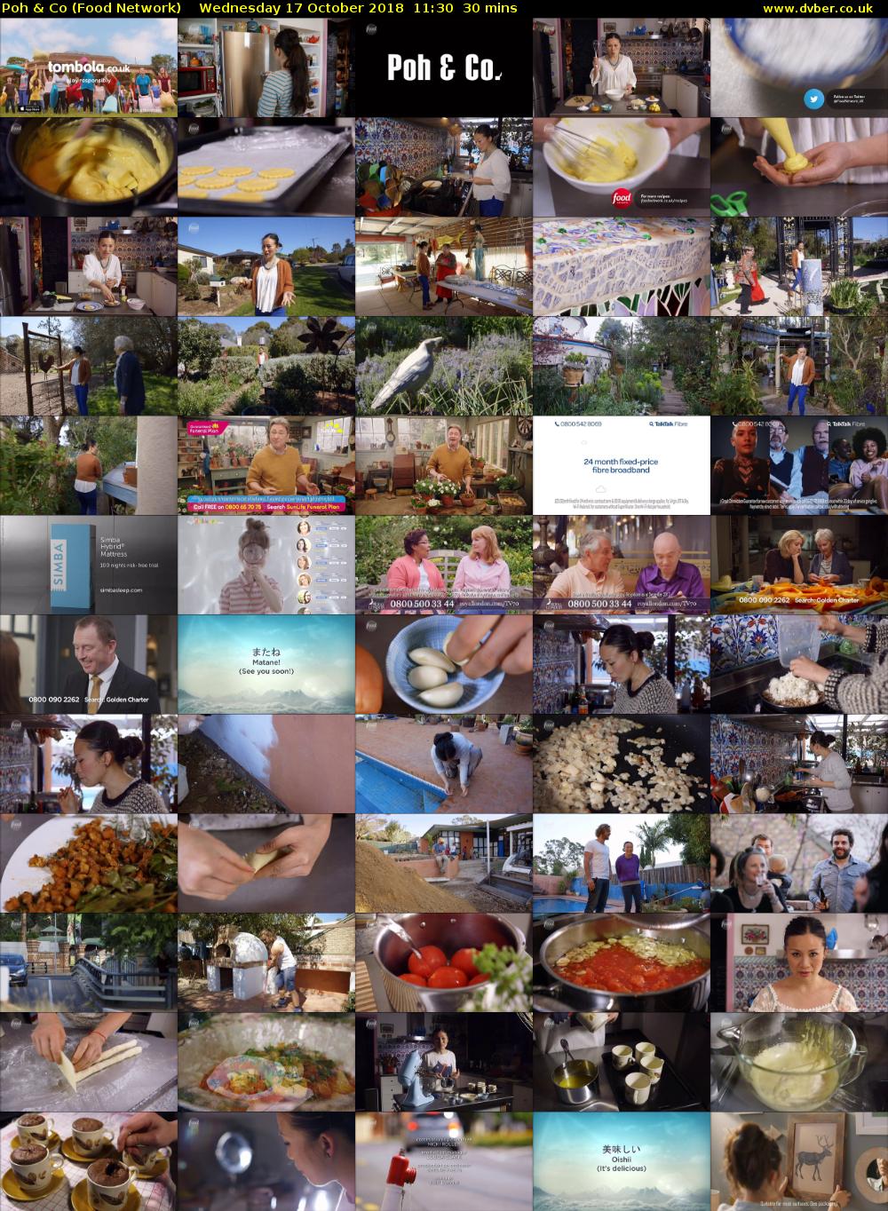 Poh & Co (Food Network) Wednesday 17 October 2018 11:30 - 12:00