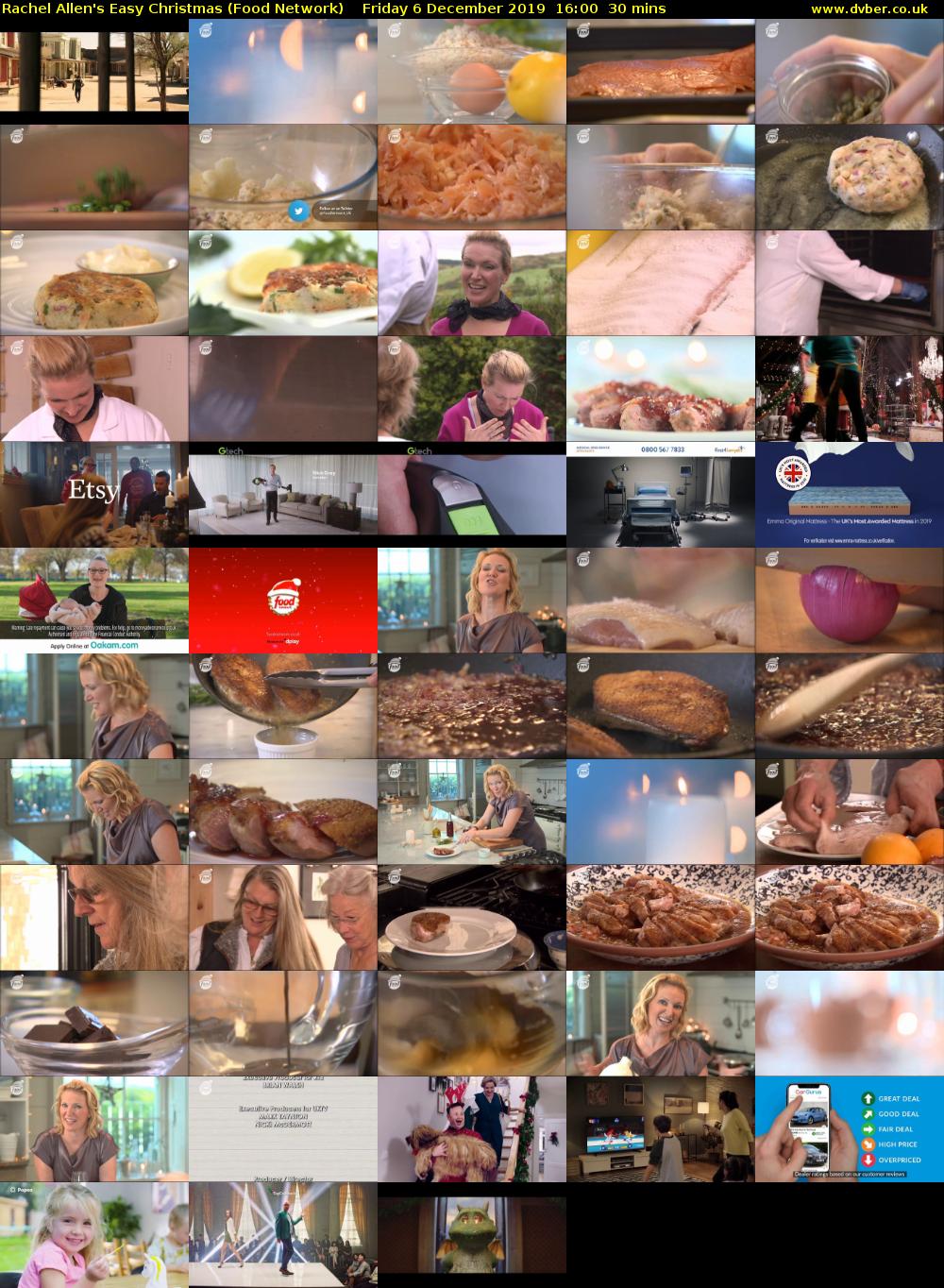 Rachel Allen's Easy Christmas (Food Network) Friday 6 December 2019 16:00 - 16:30