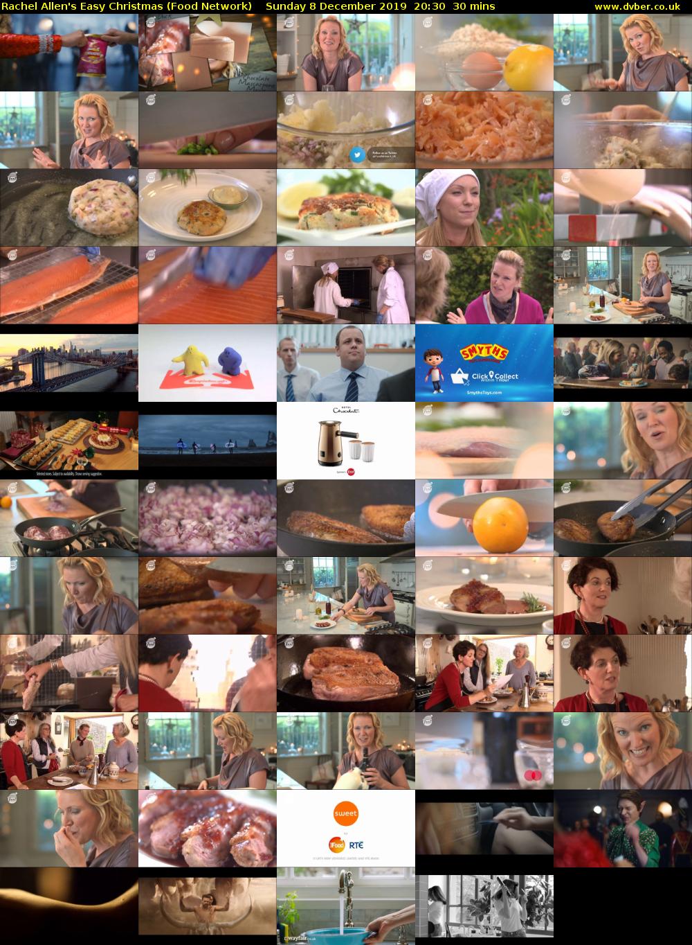 Rachel Allen's Easy Christmas (Food Network) Sunday 8 December 2019 20:30 - 21:00