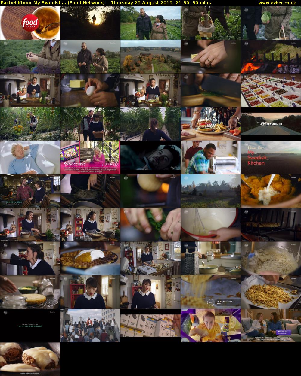 Rachel Khoo: My Swedish... (Food Network) Thursday 29 August 2019 21:30 - 22:00