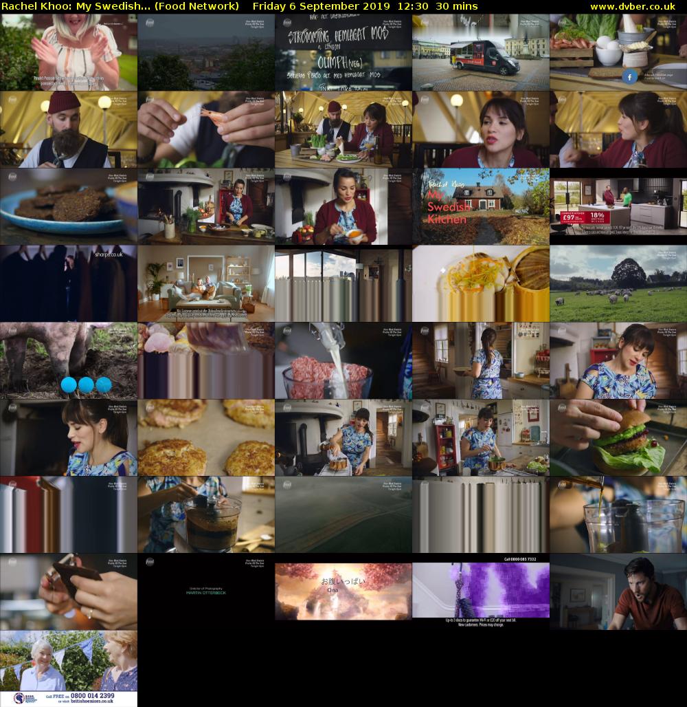 Rachel Khoo: My Swedish... (Food Network) Friday 6 September 2019 12:30 - 13:00