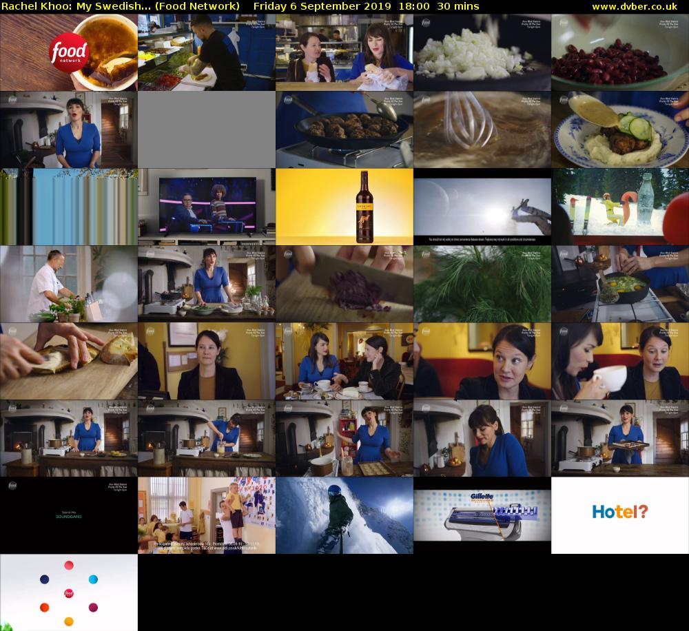 Rachel Khoo: My Swedish... (Food Network) Friday 6 September 2019 18:00 - 18:30