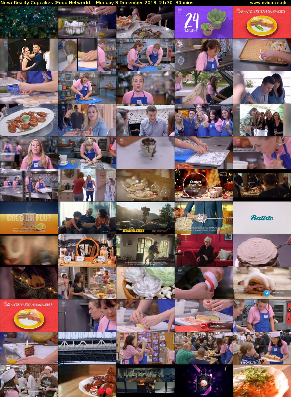 Reality Cupcakes (Food Network) Monday 3 December 2018 21:30 - 22:00