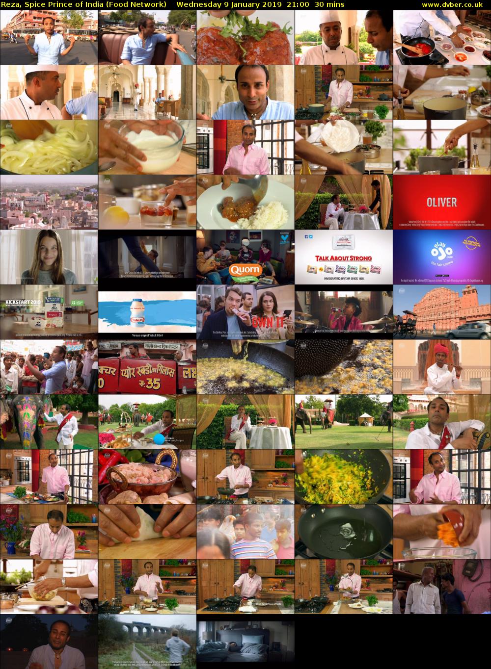Reza, Spice Prince of India (Food Network) Wednesday 9 January 2019 21:00 - 21:30