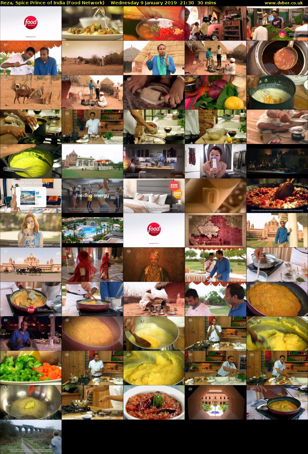 Reza, Spice Prince of India (Food Network) Wednesday 9 January 2019 21:30 - 22:00