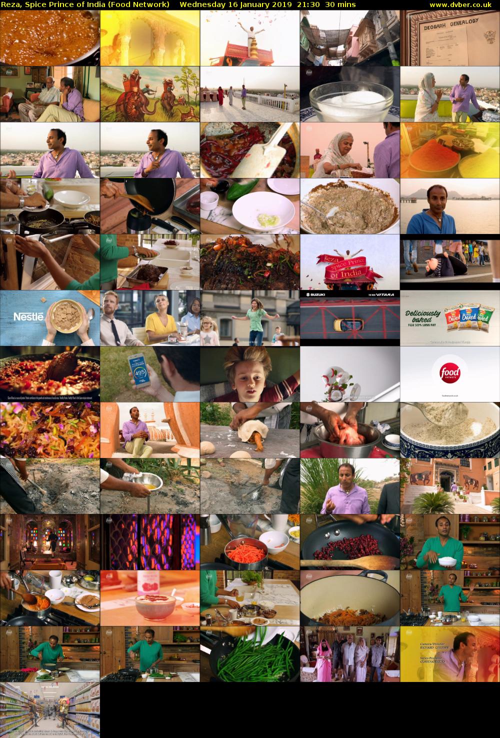 Reza, Spice Prince of India (Food Network) Wednesday 16 January 2019 21:30 - 22:00
