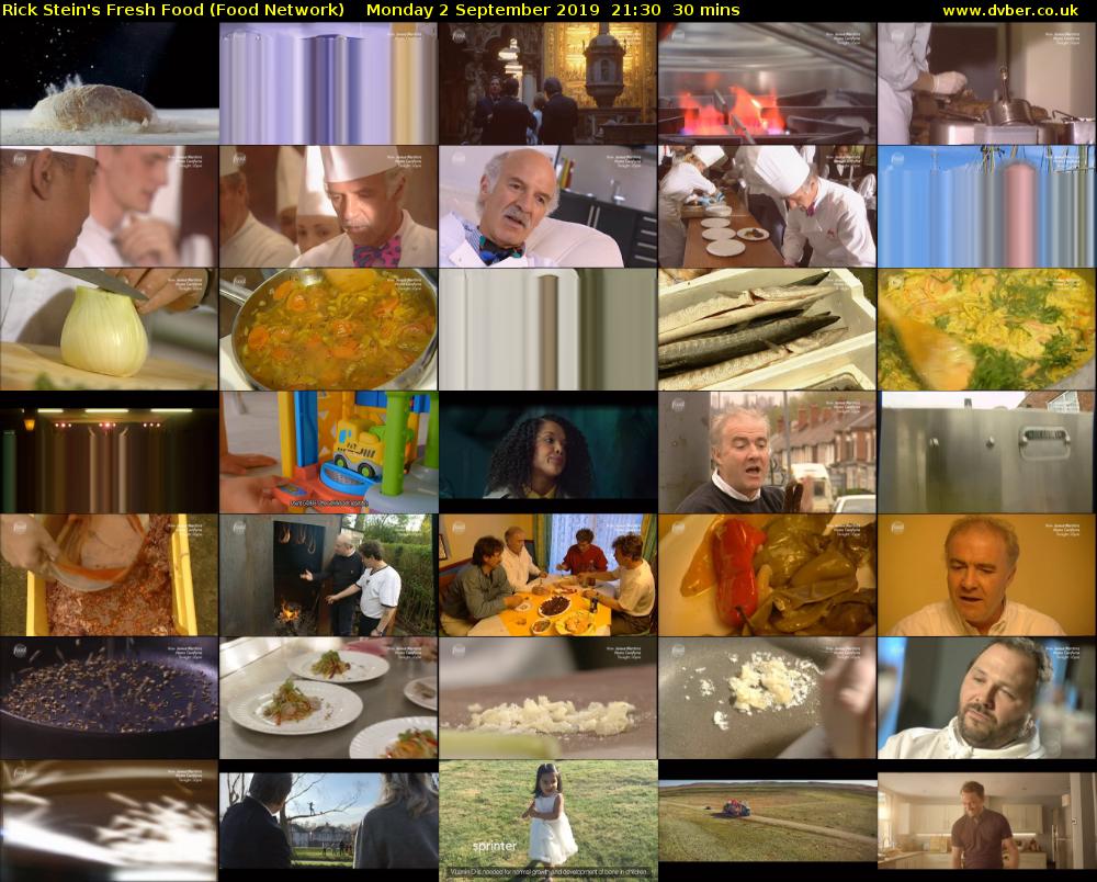 Rick Stein's Fresh Food (Food Network) Monday 2 September 2019 21:30 - 22:00