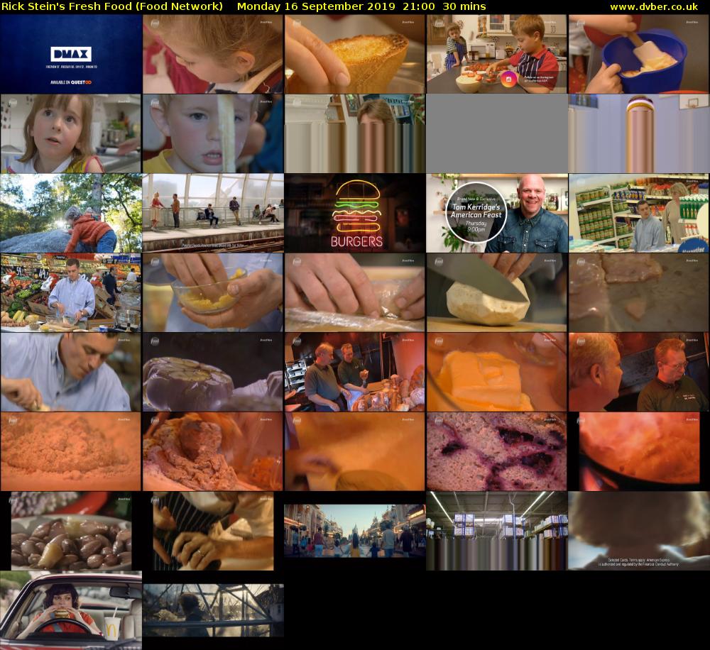Rick Stein's Fresh Food (Food Network) Monday 16 September 2019 21:00 - 21:30