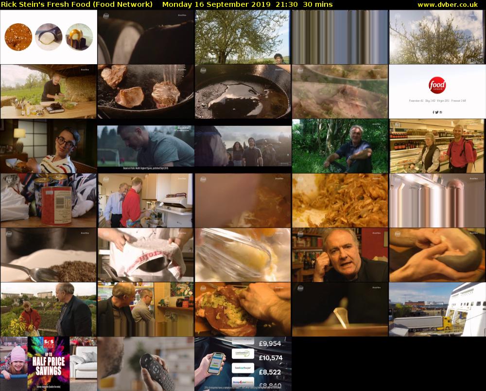 Rick Stein's Fresh Food (Food Network) Monday 16 September 2019 21:30 - 22:00
