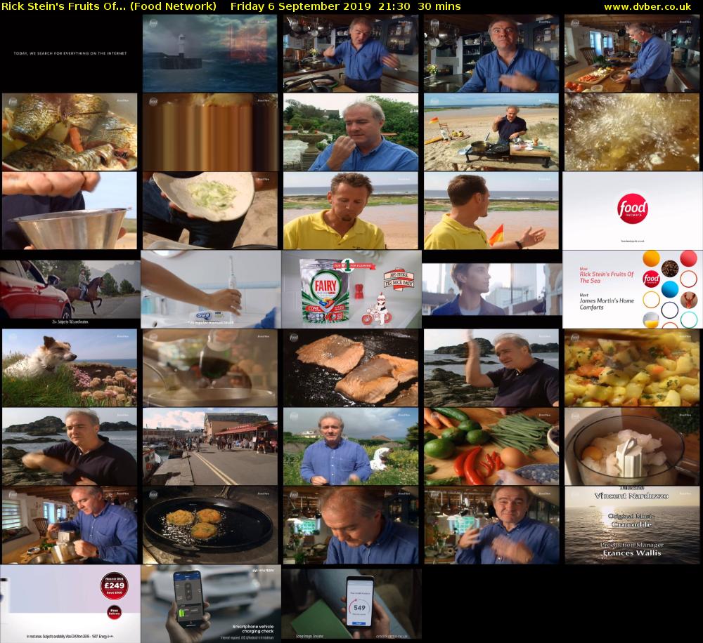 Rick Stein's Fruits Of... (Food Network) Friday 6 September 2019 21:30 - 22:00