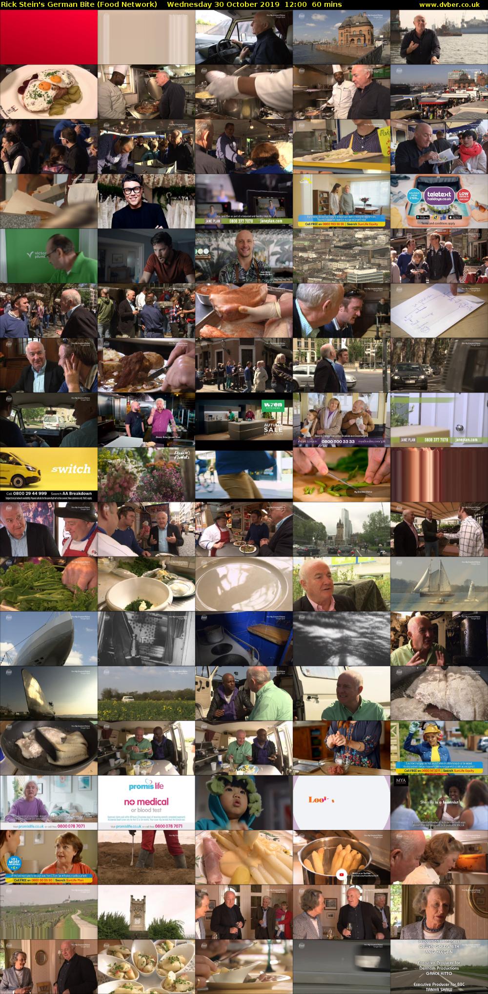 Rick Stein's German Bite (Food Network) Wednesday 30 October 2019 12:00 - 13:00