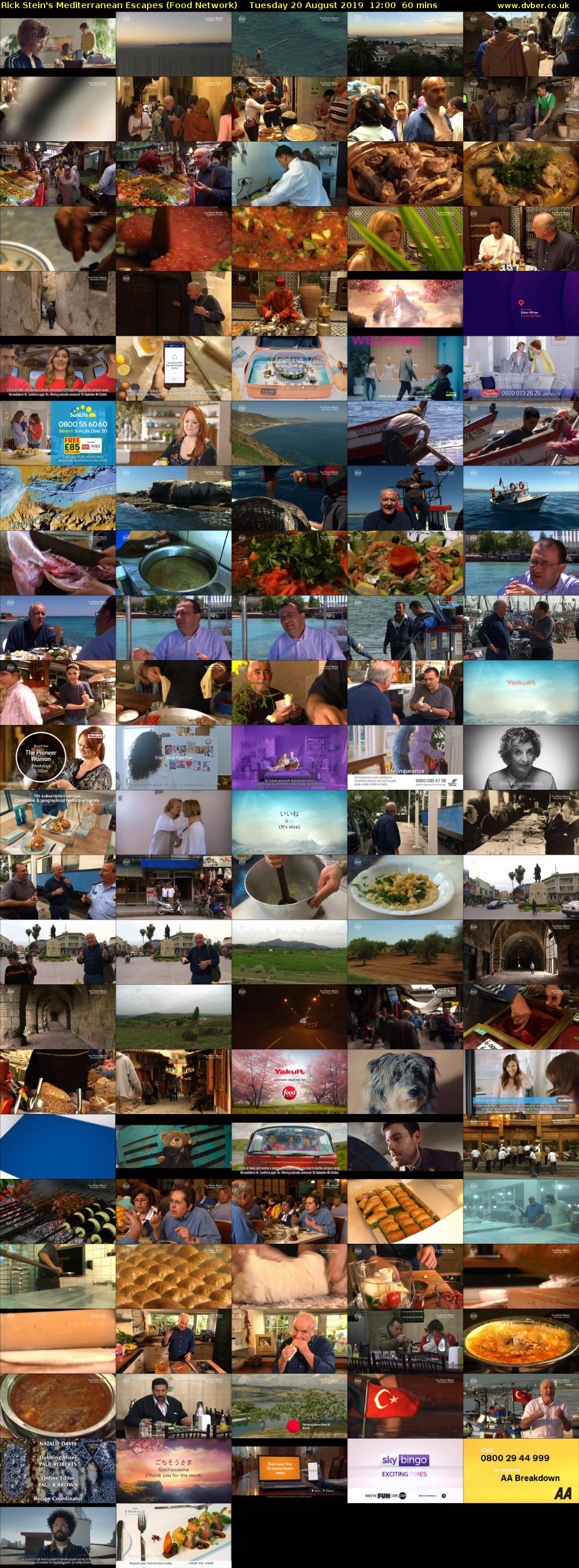 Rick Stein's Mediterranean Escapes (Food Network) Tuesday 20 August 2019 12:00 - 13:00