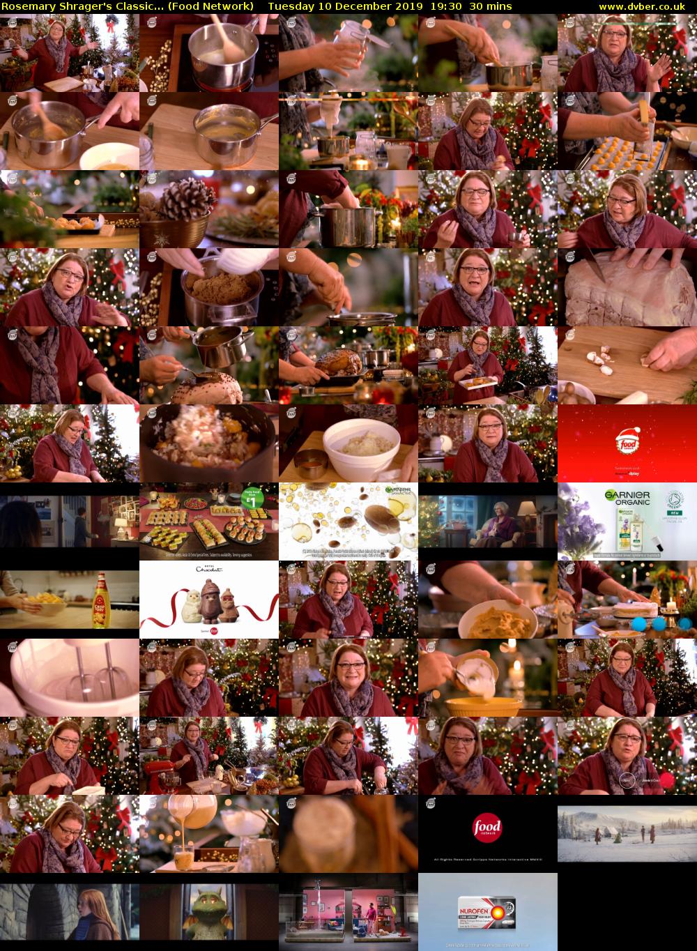 Rosemary Shrager's Classic... (Food Network) Tuesday 10 December 2019 19:30 - 20:00