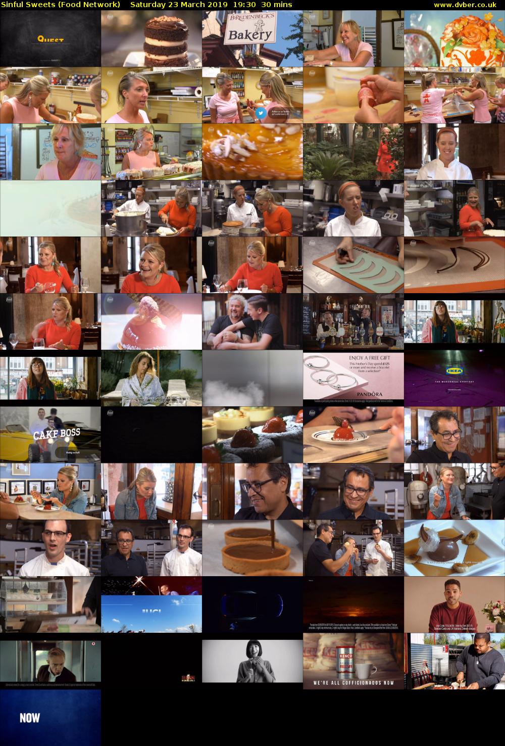 Sinful Sweets (Food Network) Saturday 23 March 2019 19:30 - 20:00