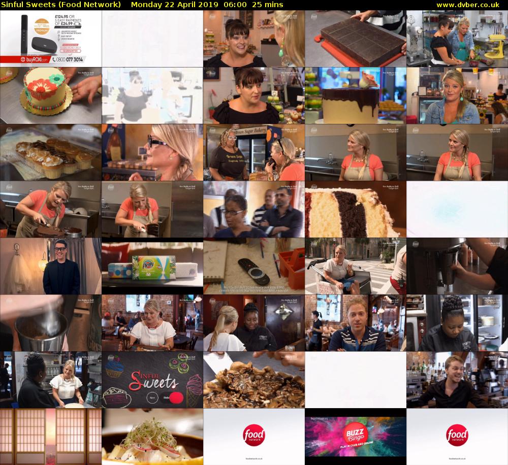Sinful Sweets (Food Network) Monday 22 April 2019 06:00 - 06:25