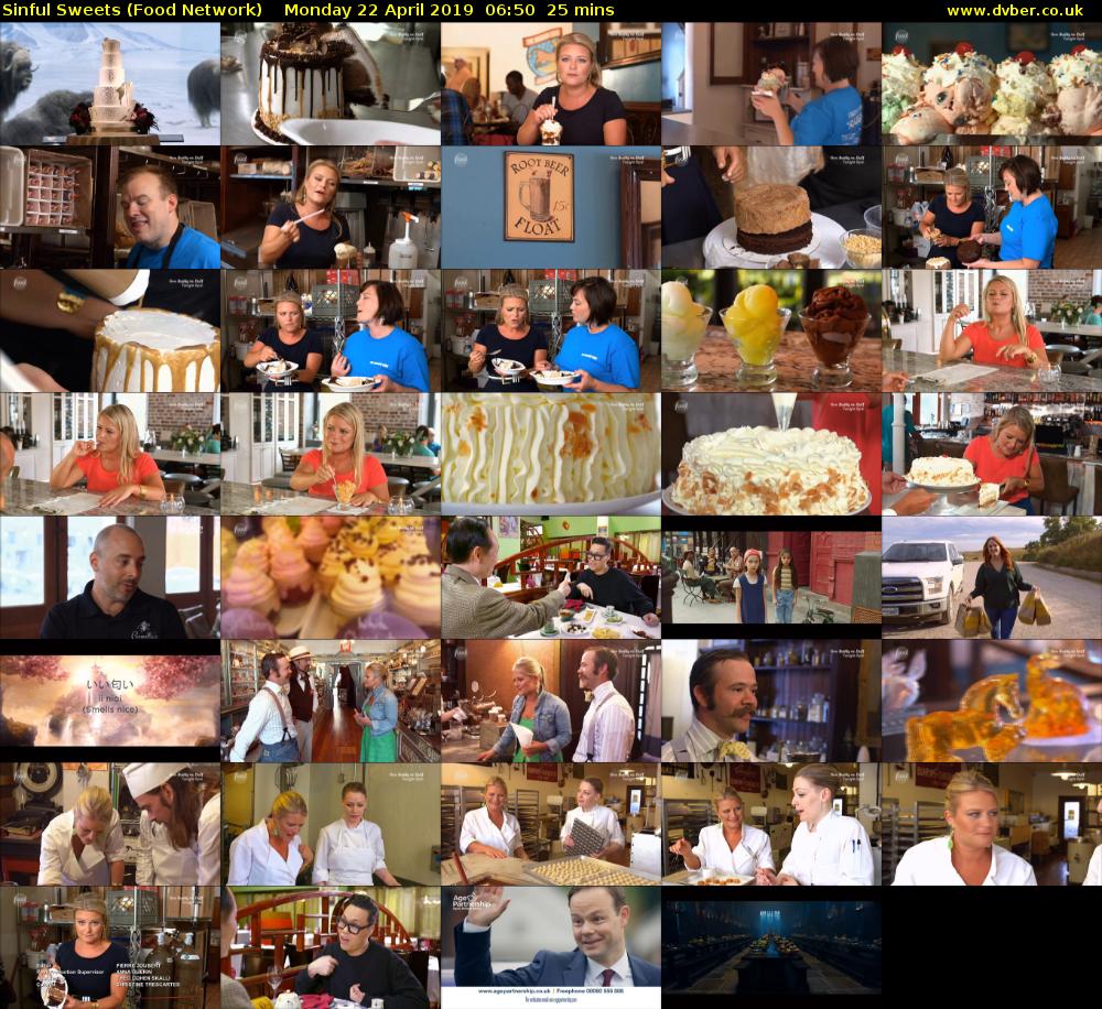 Sinful Sweets (Food Network) Monday 22 April 2019 06:50 - 07:15