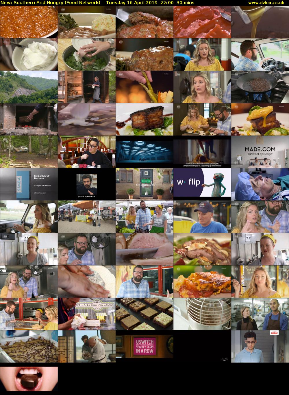 Southern and Hungry (Food Network) Tuesday 16 April 2019 22:00 - 22:30
