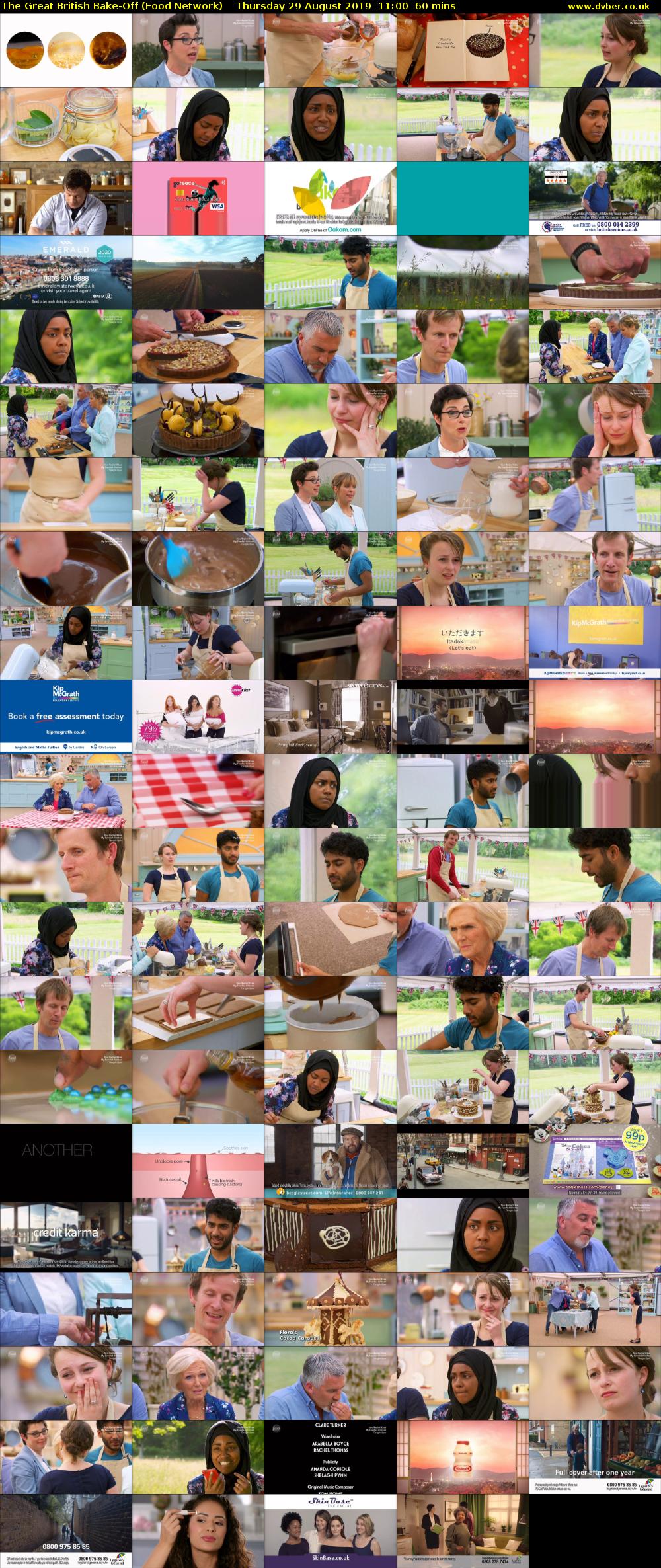 The Great British Bake-Off (Food Network) Thursday 29 August 2019 11:00 - 12:00